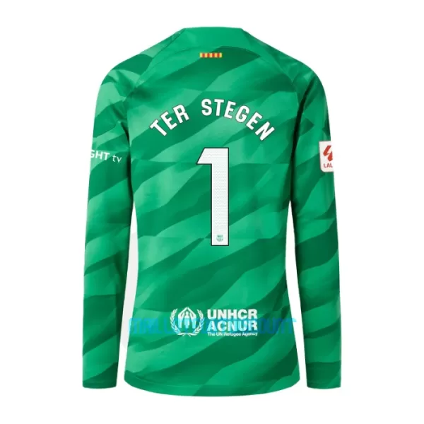 Maillot De Foot Gardien FC Barcelone Marc-André ter Stegen 1 Domicile 23/24 Manches Longues