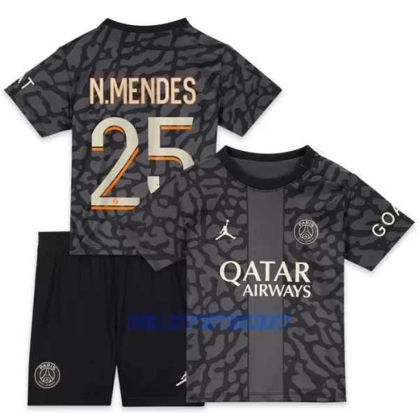 Kit De Football Paris Saint-Germain N.Mendes 25 Enfant Third 23/24