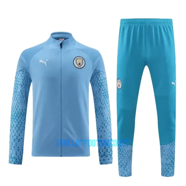 Manchester City Ensemble Vestes d'Entraînement 23/24 Bleu