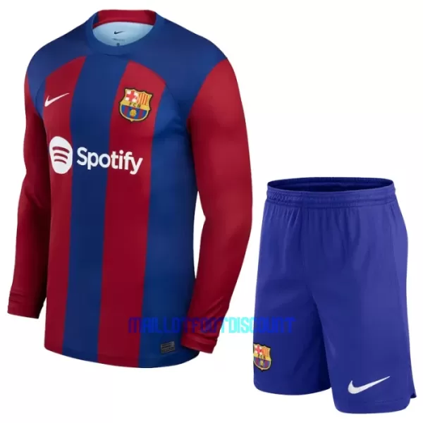 Kit De Football FC Barcelone Enfant Domicile 23/24 Manches Longues