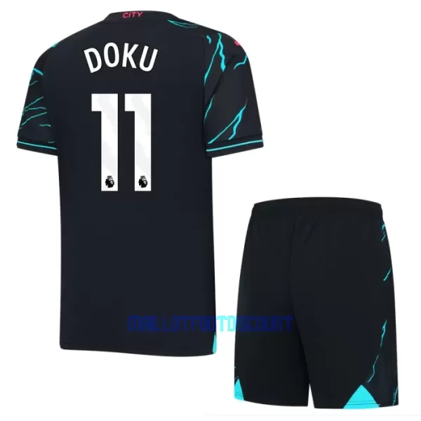 Kit De Football Manchester City Jérémy Doku 11 Enfant Third 23/24