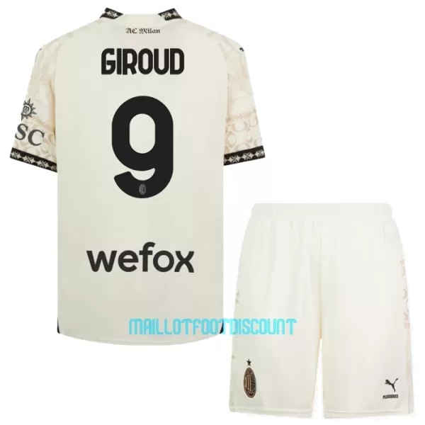 Kit De Football Milan AC Olivier Giroud 9 Enfant Fourth 23/24 Blanc