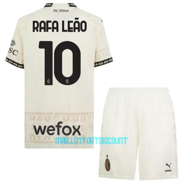 Kit De Football Milan AC Rafael Leão 10 Enfant Fourth 23/24 Blanc