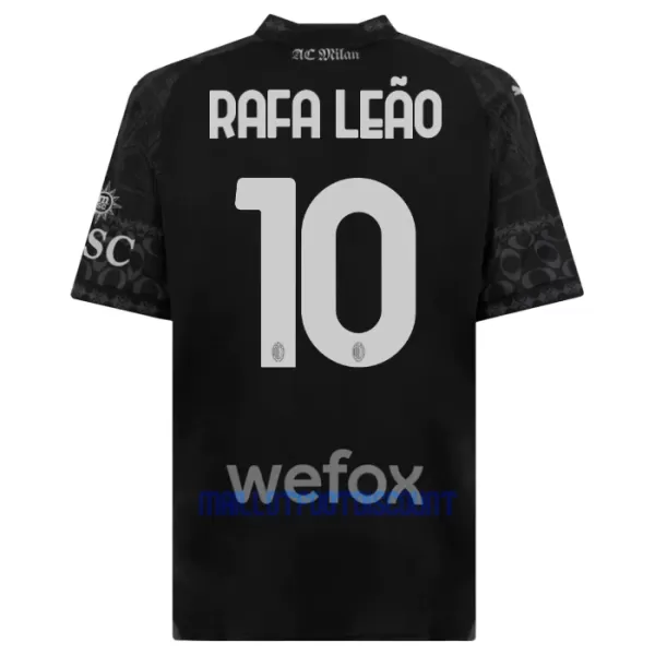 Kit De Football Milan AC Rafael Leão 10 Enfant Fourth 23/24 Noir