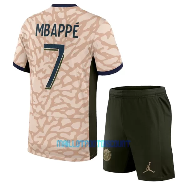 Kit De Football Paris Saint-Germain Kylian Mbappé 7 Enfant Fourth Jordan 23/24