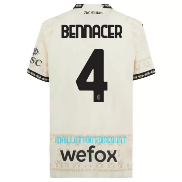 Maillot De Foot Milan AC Ismael Bennacer 4 Fourth 23/24 Blanc