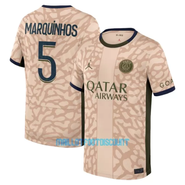 Maillot De Foot Paris Saint-Germain Lucas Marquinhos 5 Fourth Jordan 23/24