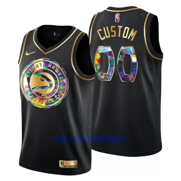 Maillot de Basket Atlanta Hawks Diamond Edition Swingman Noir