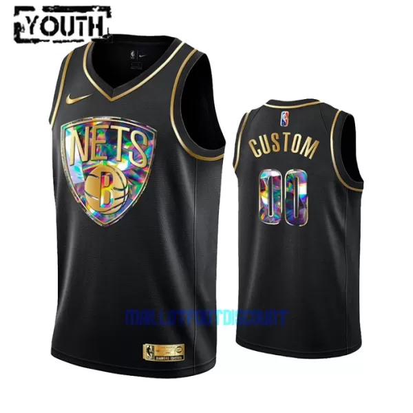 Maillot de Basket Brooklyn Nets Diamond Edition Swingman Enfant Noir