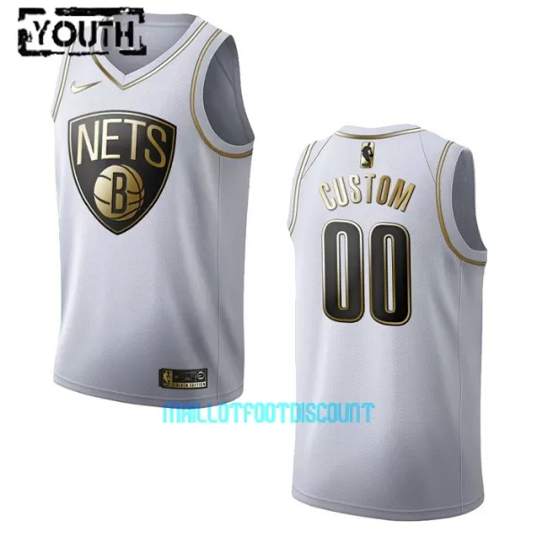 Maillot de Basket Brooklyn Nets Golden Edition Swingman Enfant Blanc