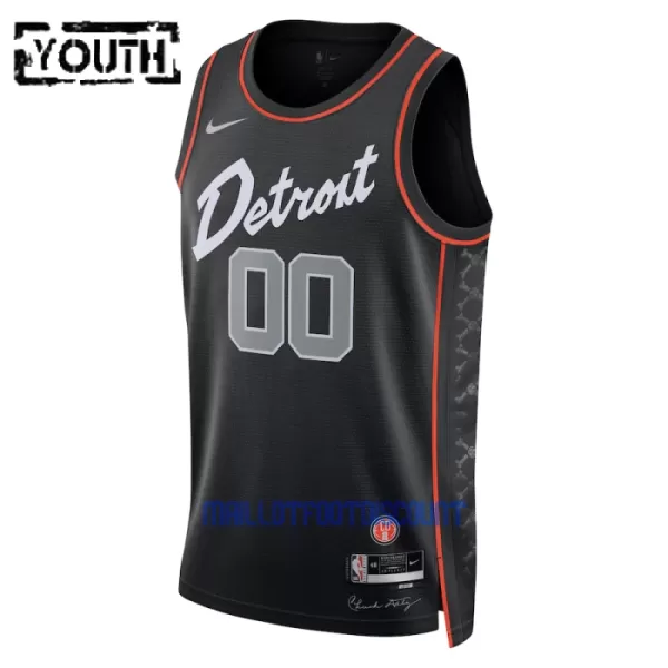 Maillot de Basket Detroit Pistons City Edition Swingman 23/24 Enfant Noir