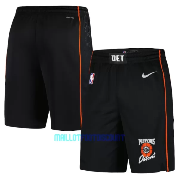 Pantalons Detroit Pistons City Edition Swingman Noir