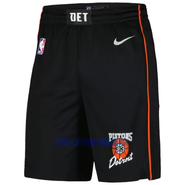 Pantalons Detroit Pistons City Edition Swingman Noir