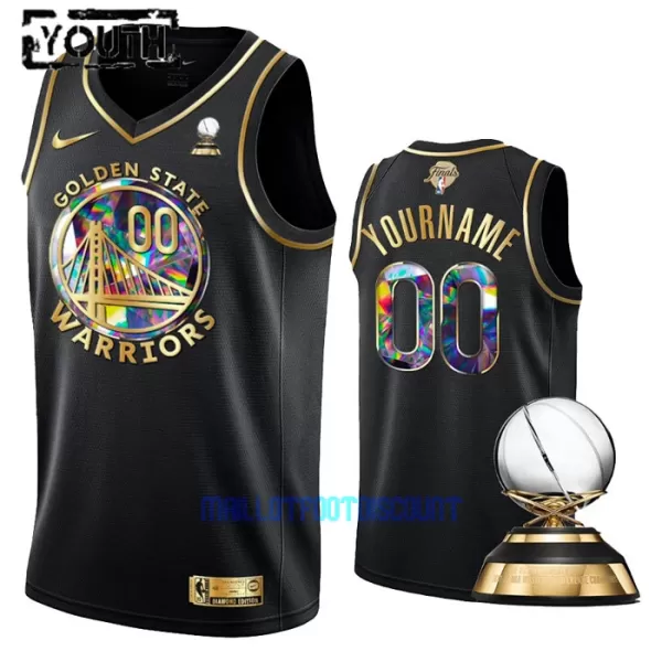 Maillot de Basket Golden State Warriors Diamond Edition Swingman Enfant Noir