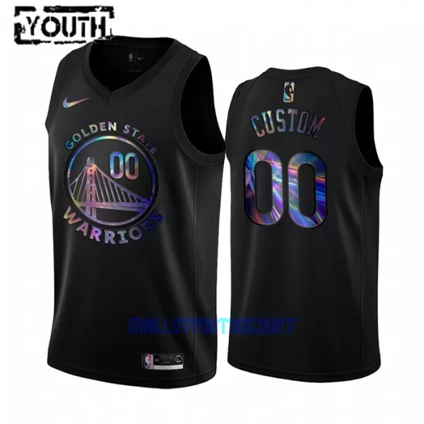 Maillot de Basket Golden State Warriors HWC Iridescent Swingman Enfant Noir