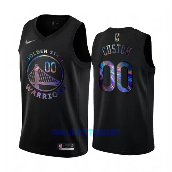 Maillot de Basket Golden State Warriors HWC Iridescent Swingman Noir