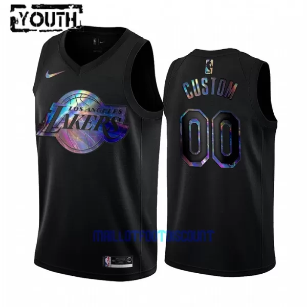 Maillot de Basket Los Angeles Lakers HWC Iridescent Swingman Enfant Noir