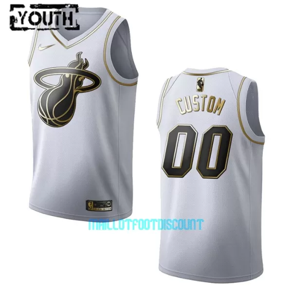 Maillot de Basket Miami Heat Golden Edition Swingman Enfant Blanc