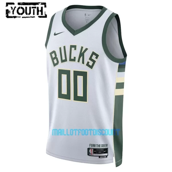 Maillot de Basket Milwaukee Bucks Association Edition Swingman 23/24 Enfant Blanc