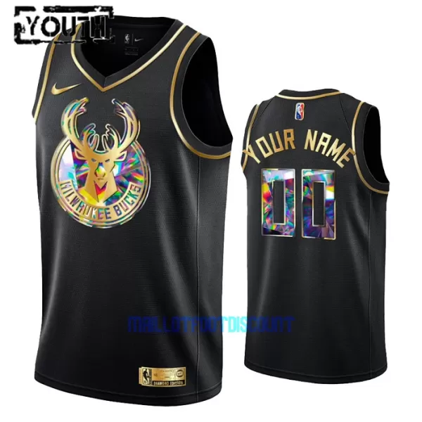 Maillot de Basket Milwaukee Bucks Diamond Edition Swingman Enfant Noir