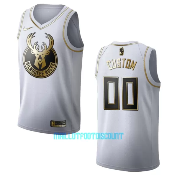 Maillot de Basket Milwaukee Bucks Golden Edition Swingman Blanc