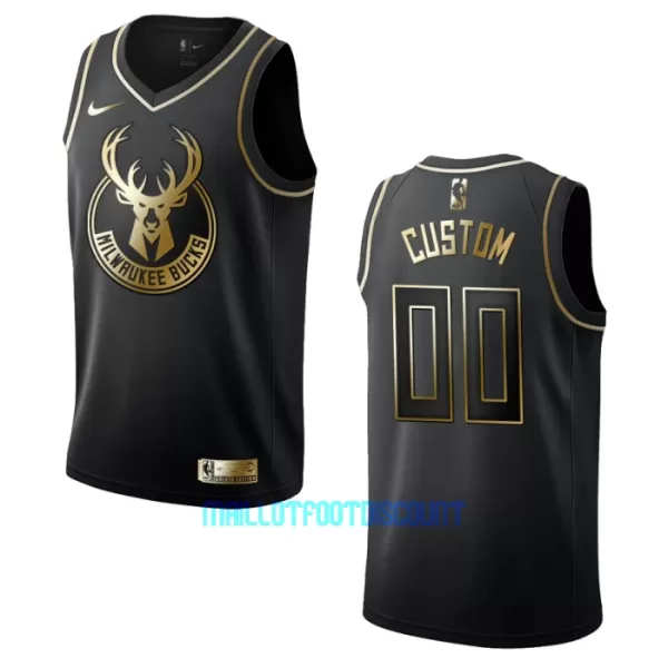 Maillot de Basket Milwaukee Bucks Golden Edition Swingman Noir