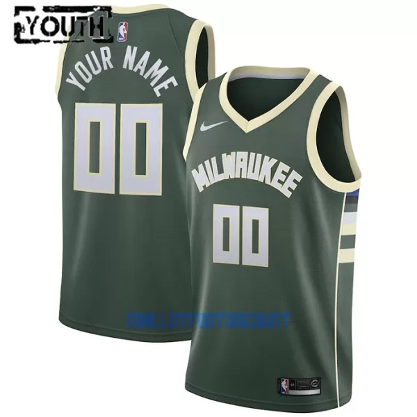 Maillot de Basket Milwaukee Bucks Icon Edition Swingman 23/24 Enfant Vert