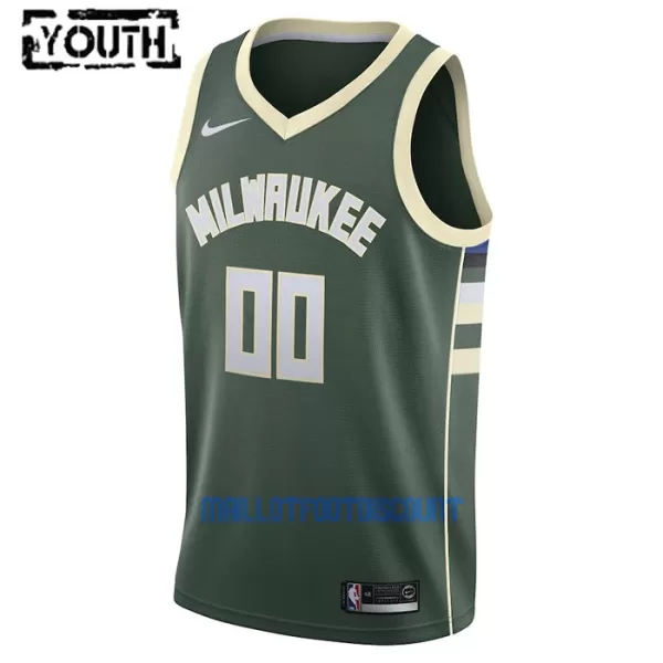 Maillot de Basket Milwaukee Bucks Icon Edition Swingman 23/24 Enfant Vert