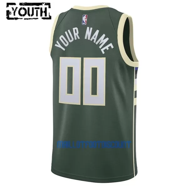 Maillot de Basket Milwaukee Bucks Icon Edition Swingman 23/24 Enfant Vert