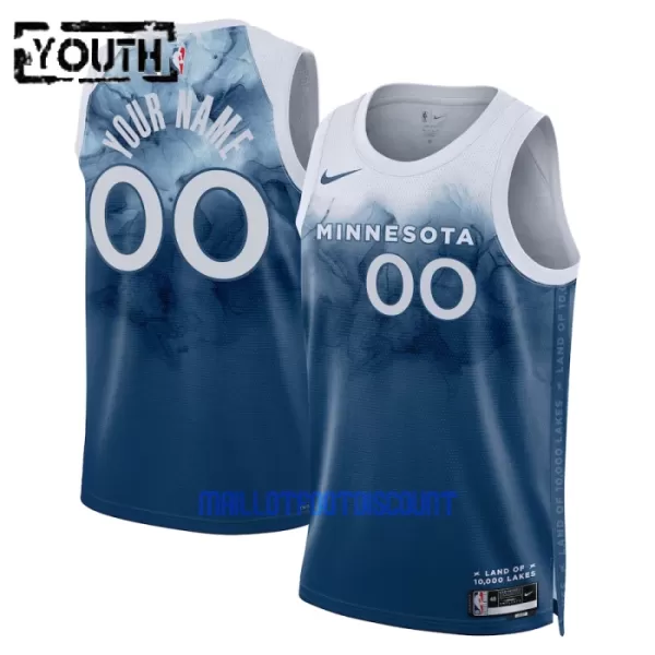 Maillot de Basket Minnesota Timberwolves City Edition Swingman 23/24 Enfant Bleu