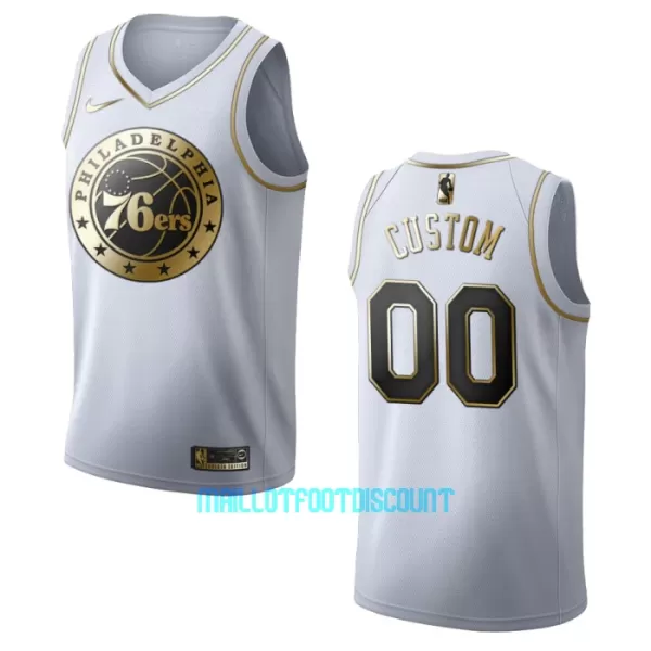 Maillot de Basket Philadelphia 76ers Golden Edition Swingman Blanc