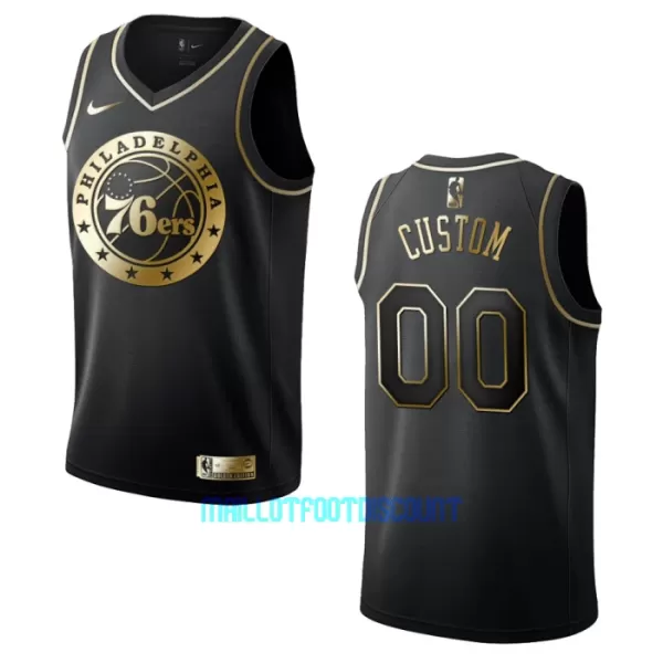 Maillot de Basket Philadelphia 76ers Golden Edition Swingman Noir