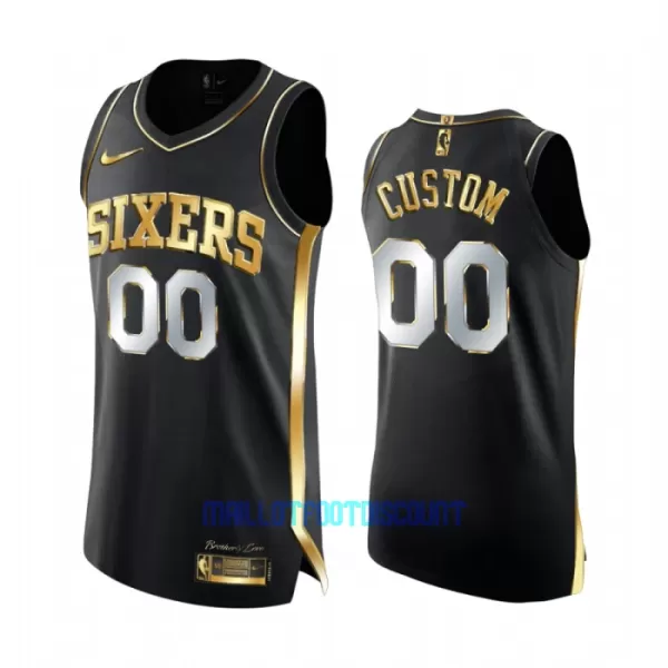 Maillot de Basket Philadelphia 76ers Golden Edition Swingman Noir