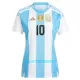 Maillot De Foot Argentine Lionel Messi 10 Femme Domicile 2024