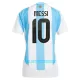 Maillot De Foot Argentine Lionel Messi 10 Femme Domicile 2024