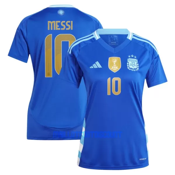 Maillot De Foot Argentine Lionel Messi 10 Femme Extérieur 2024