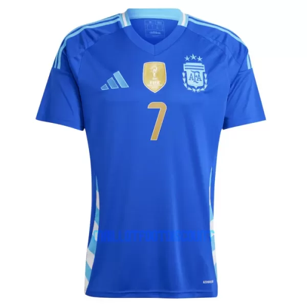 Maillot De Foot Argentine Rodrigo de Paul 7 Extérieur 2024