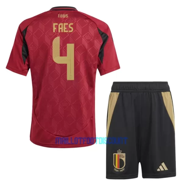 Kit De Football Belgique Faes 4 Enfant Domicile Euro 2024