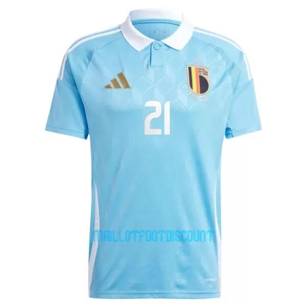 Maillot De Foot Belgique Castagne 21 Extérieur Euro 2024