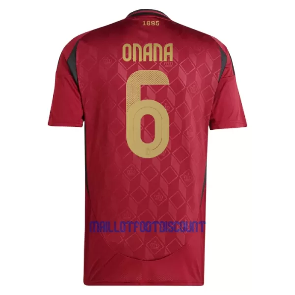 Maillot De Foot Belgique Onana 6 Domicile Euro 2024