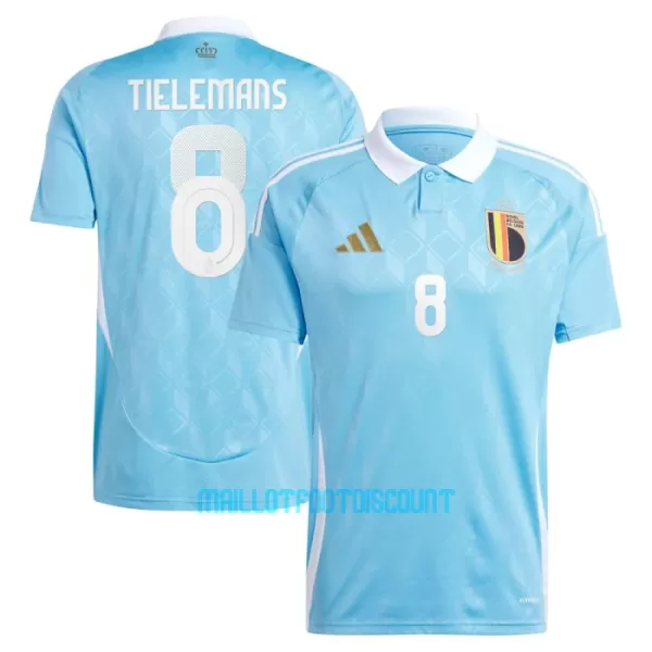 Maillot De Foot Belgique Tielemans 8 Extérieur Euro 2024