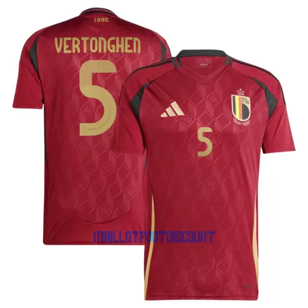 Maillot De Foot Belgique Vertonghen 5 Domicile Euro 2024