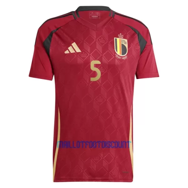 Maillot De Foot Belgique Vertonghen 5 Domicile Euro 2024