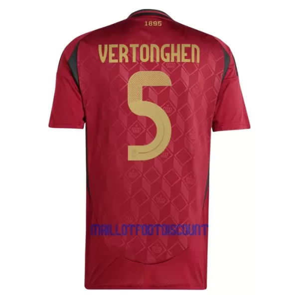 Maillot De Foot Belgique Vertonghen 5 Domicile Euro 2024