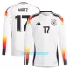 Maillot De Foot Allemagne Florian Wirtz 17 Domicile Euro 2024 Manches Longues