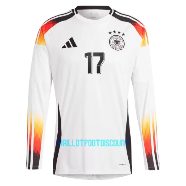 Maillot De Foot Allemagne Florian Wirtz 17 Domicile Euro 2024 Manches Longues