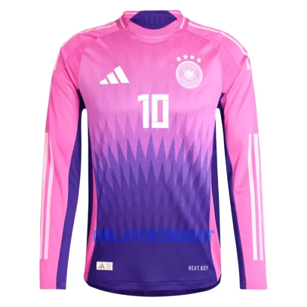 Maillot De Foot Allemagne Jamal Musiala 10 Extérieur Euro 2024 Manches Longues