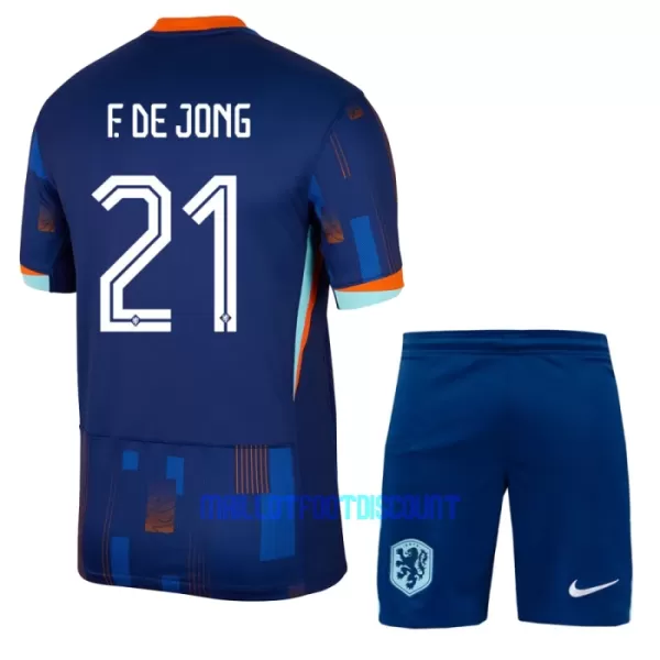 Kit De Football Pays-Bas Frenkie de Jong 21 Enfant Extérieur Euro 2024