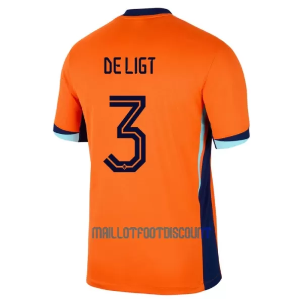 Kit De Football Pays-Bas Matthijs de Ligt 3 Enfant Domicile Euro 2024