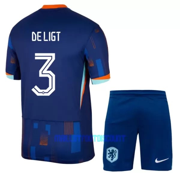 Kit De Football Pays-Bas Matthijs de Ligt 3 Enfant Extérieur Euro 2024